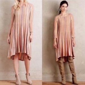 Anthropologie MOTH Nora Striped Swing Cut Sweater Dress